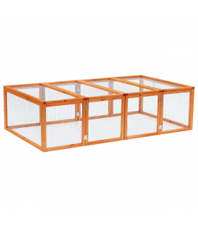 New Rabbit Hutch Cage with Run and Play Space Mesh Wire Safety for Outdoor