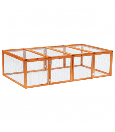 New Rabbit Hutch Cage with Run and Play Space Mesh Wire Safety for Outdoor
