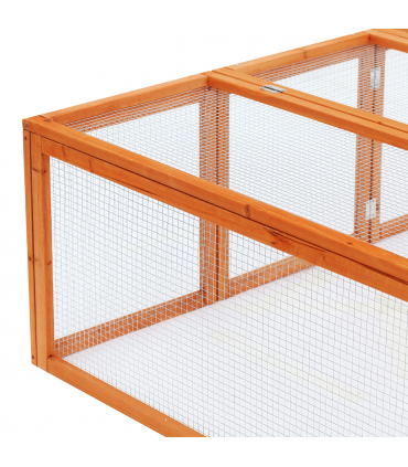 New Rabbit Hutch Cage with Run and Play Space Mesh Wire Safety for Outdoor