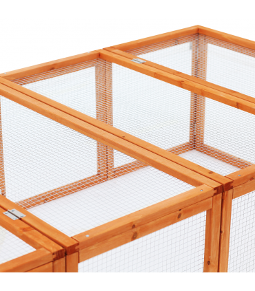 New Rabbit Hutch Cage with Run and Play Space Mesh Wire Safety for Outdoor