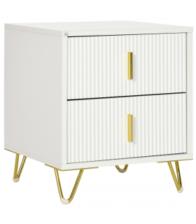 Nightstand with 2 Drawers, Side End Table for Living Room, Bedroom