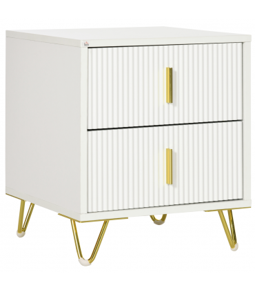 Nightstand with 2 Drawers, Side End Table for Living Room, Bedroom