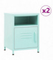 Nightstands 2 pcs Mint 35x35x51 cm Steel