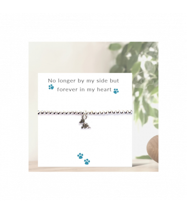 No Longer By My Side - Dog Bracelet on Message Card