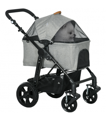 PawHut Pet Stroller Foldable Dog Cat Travel Carrying Bag for Small Dogs