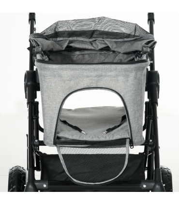 PawHut Pet Stroller Foldable Dog Cat Travel Carrying Bag for Small Dogs