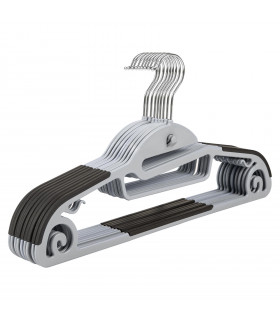 Non Slip Plastic Hangers Pack of 20 - Black