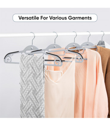 Non Slip Plastic Hangers Pack of 20 - Black