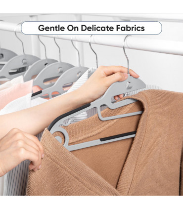 Non Slip Plastic Hangers Pack of 20 - Black