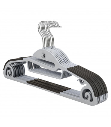 Non Slip Plastic Hangers Pack of 20 - Black