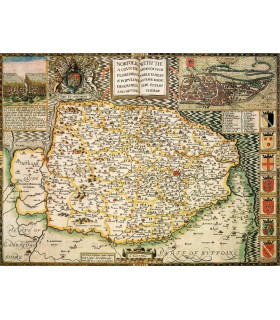 Norfolk Historical Map 1000 Piece Jigsaw Puzzle (1610)