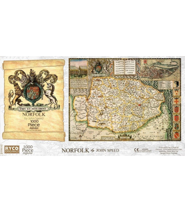 Northamptonshire Historical Map 1000 Piece Jigsaw Puzzle (1610)