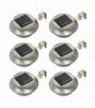 Outdoor Solar Lamps 6 pcs LED Round 12 cm White