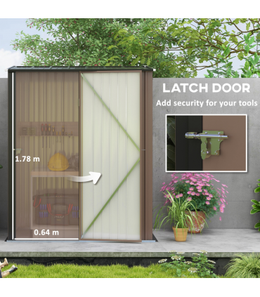 Outdoor Storage Shed Steel Garden Shed w/ Lockable Door for Backyard Outsunny