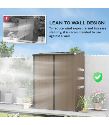 Outdoor Storage Shed Steel Garden Shed w/ Lockable Door for Backyard Outsunny