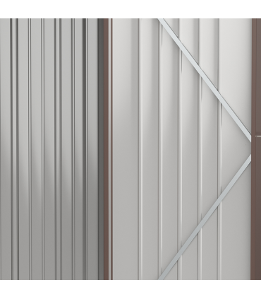 Outdoor Storage Shed Steel Garden Shed w/ Lockable Door for Backyard Outsunny