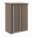 Outdoor Storage Shed Steel Garden Shed with Lockable Door Brown