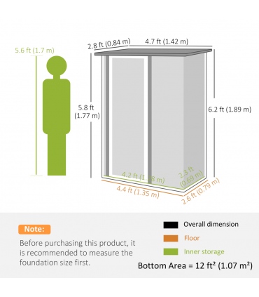 Outdoor Storage Shed Steel Garden Shed with Lockable Door Brown