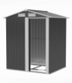 Outdoor Storage Shed, Sliding Door, Sloped Roof  152 x 132 x 188 cm, Grey