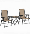 Outdoor Three-Piece Folding Set - Portable Chairs & Table for Easy Storage