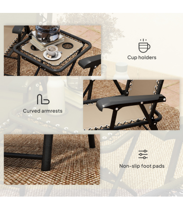 Outdoor Three-Piece Folding Set - Portable Chairs & Table for Easy Storage