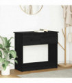 vidaXL Console Table with Drawers Black 85.5x38.5x74.5 cm