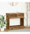 vidaXL Console Table with Drawers Old Wood 85.5x38.5x74.5 cm