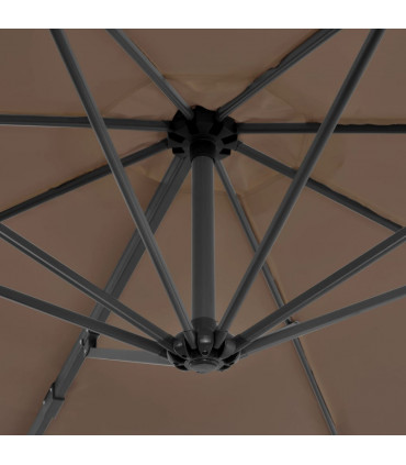 Outdoor Umbrella with Portable Base Taupe