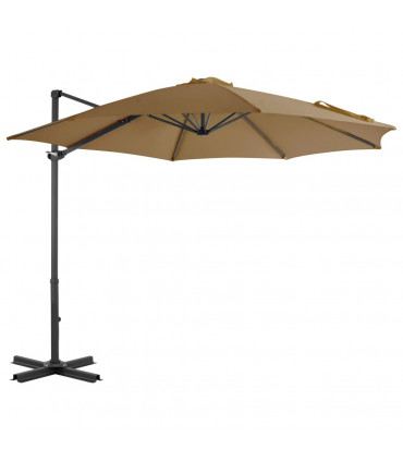 Outdoor Umbrella with Portable Base Taupe