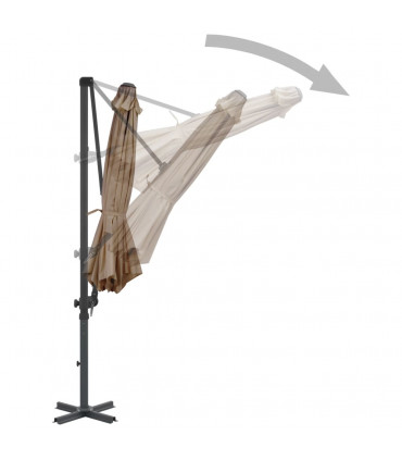 Outdoor Umbrella with Portable Base Taupe