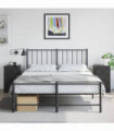vidaXL Bedside Cabinets 2pcs Black 34.5x39x62 cm Steel