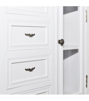 vidaXL Cabinet with 5 Drawers 2 Shelves White
