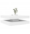 vidaXL Coffee Table 360-Degree Rotatable White 90x90x34.5 cm