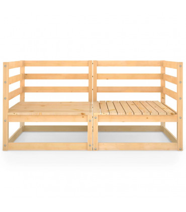 vidaXL Garden 2-Seater Sofa Solid Pinewood