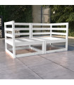 vidaXL Garden 2-Seater Sofa White Solid Pinewood