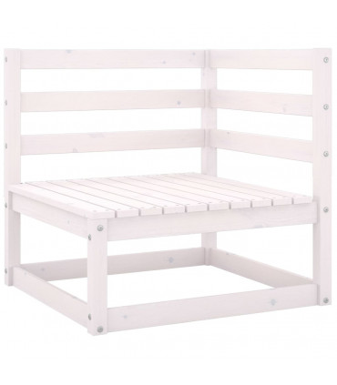 vidaXL Garden 2-Seater Sofa White Solid Pinewood