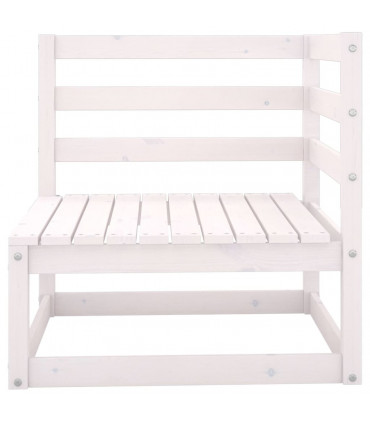 vidaXL Garden 2-Seater Sofa White Solid Pinewood