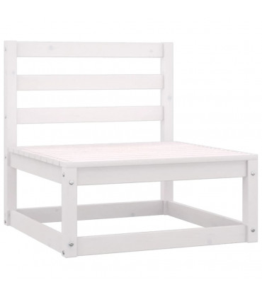 vidaXL Garden 4-Seater Sofa White Solid Pinewood