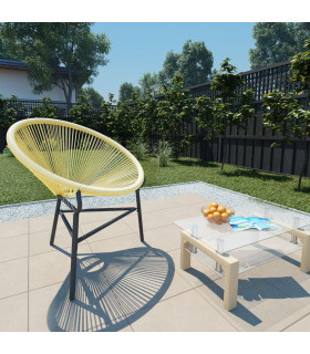 vidaXL Garden Acapulco Chair Poly Rattan Beige