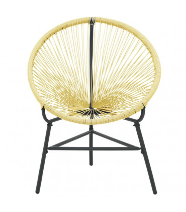 vidaXL Garden Acapulco Chair Poly Rattan Beige