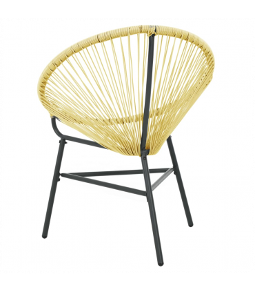 vidaXL Garden Acapulco Chair Poly Rattan Beige