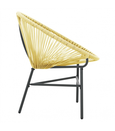 vidaXL Garden Acapulco Chair Poly Rattan Beige