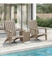 vidaXL Garden Adirondack Chairs 2 pcs Light Brown Polypropylene