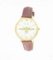 Ravel Women's Moth Design Dial Purple Leather Strap Watch RF007.7