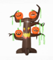 Halloween Decoration 2.4m Inflatable Ghost Tree with Pumpkins and 6 LED Lights