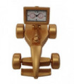 Miniature Clock Goldtone Alloy Formula 1 Racing Car Solid Brass IMP65 - CLEARANCE NEEDS RE-BATTERY