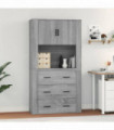 vidaXL Highboard Grey Sonoma Engineered Wood