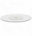 vidaXL Rotating Serving Plate Transparent 60 cm Tempered Glass