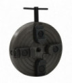 vidaXL 4 Jaw Wood Chuck with M18 Connection Steel Black 150x63 mm