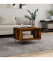 vidaXL Coffee Table Smoked Oak 60x50x40 cm Engineered Wood